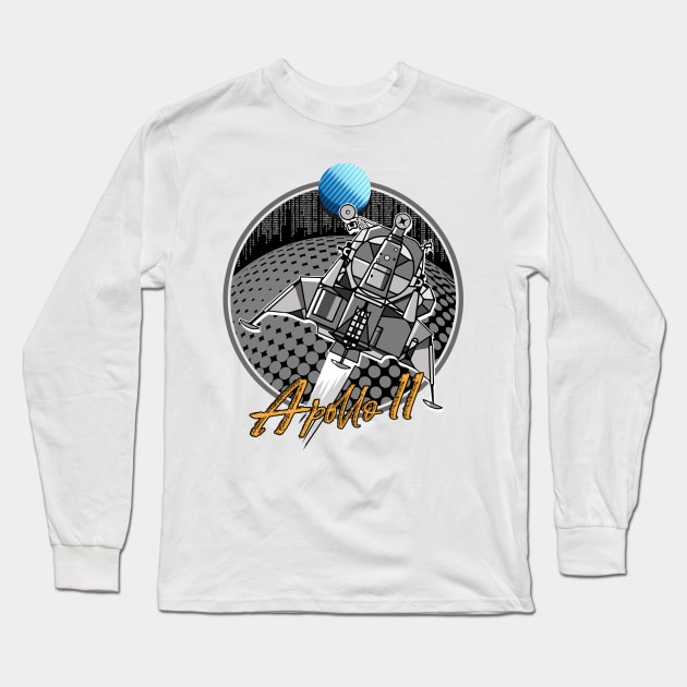 Apollo 11: First Humans on the Moon Long Sleeve T-Shirt by PalmGallery